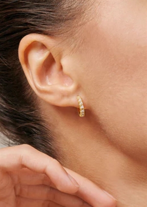 Flora hoops Forgyldt Enamel 